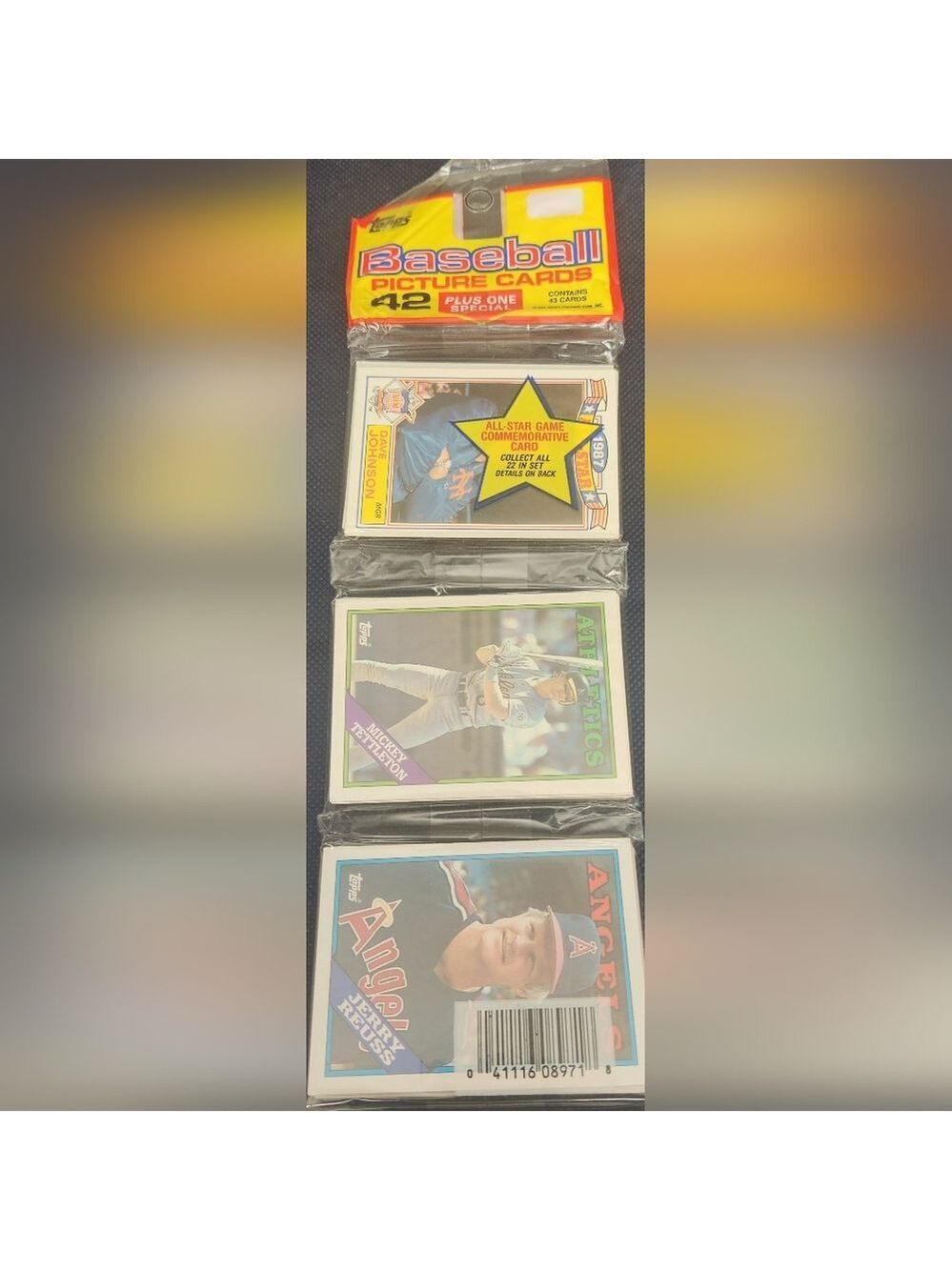 NIB 1988 Topps Baseball 42 Card Rack Pack Factory Sealed 1 Random Pack - Picture 1 of 7
